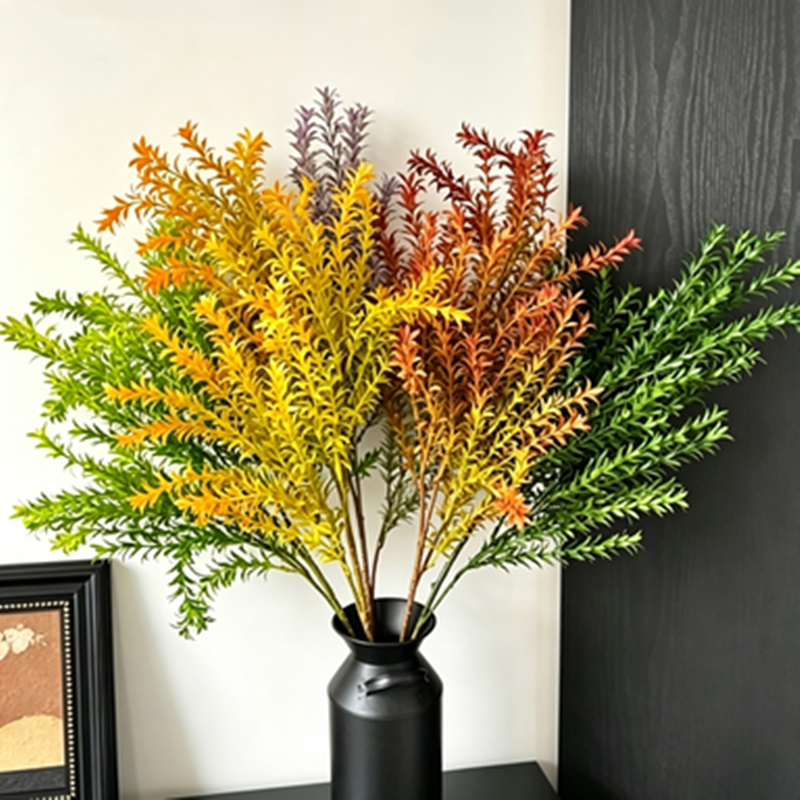 Lot de 2 Graminées Artificielles 75cm, Herbe Décorative Effet Naturel, Touche Rétro Automnale, pour Vase, Décor Maison, Mariage Champêtre