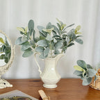 Oreille d'Ours Artificielle (Stachys), 37 cm, Tige Floquée au Réalisme Saisissant, Vert Poudré, pour Déco Champêtre, Mariage, Maison