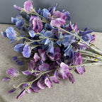 Fleurs Artificielles Pois de Senteur, Grande Tige 63 cm, Toucher Réel, Bouquet Décoratif pour Vase, Maison, Mariage Champêtre, Ambiance Rétro