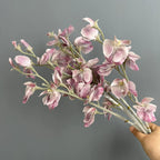 Fleurs Artificielles Pois de Senteur, Grande Tige 63 cm, Toucher Réel, Bouquet Décoratif pour Vase, Maison, Mariage Champêtre, Ambiance Rétro