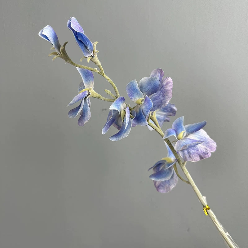 Fleurs Artificielles Pois de Senteur, Grande Tige 63 cm, Toucher Réel, Bouquet Décoratif pour Vase, Maison, Mariage Champêtre, Ambiance Rétro