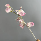 Fleurs Artificielles Pois de Senteur, Grande Tige 63 cm, Toucher Réel, Bouquet Décoratif pour Vase, Maison, Mariage Champêtre, Ambiance Rétro