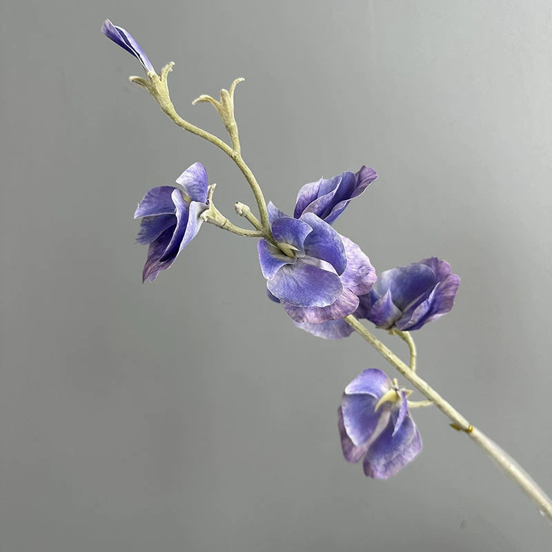 Fleurs Artificielles Pois de Senteur, Grande Tige 63 cm, Toucher Réel, Bouquet Décoratif pour Vase, Maison, Mariage Champêtre, Ambiance Rétro