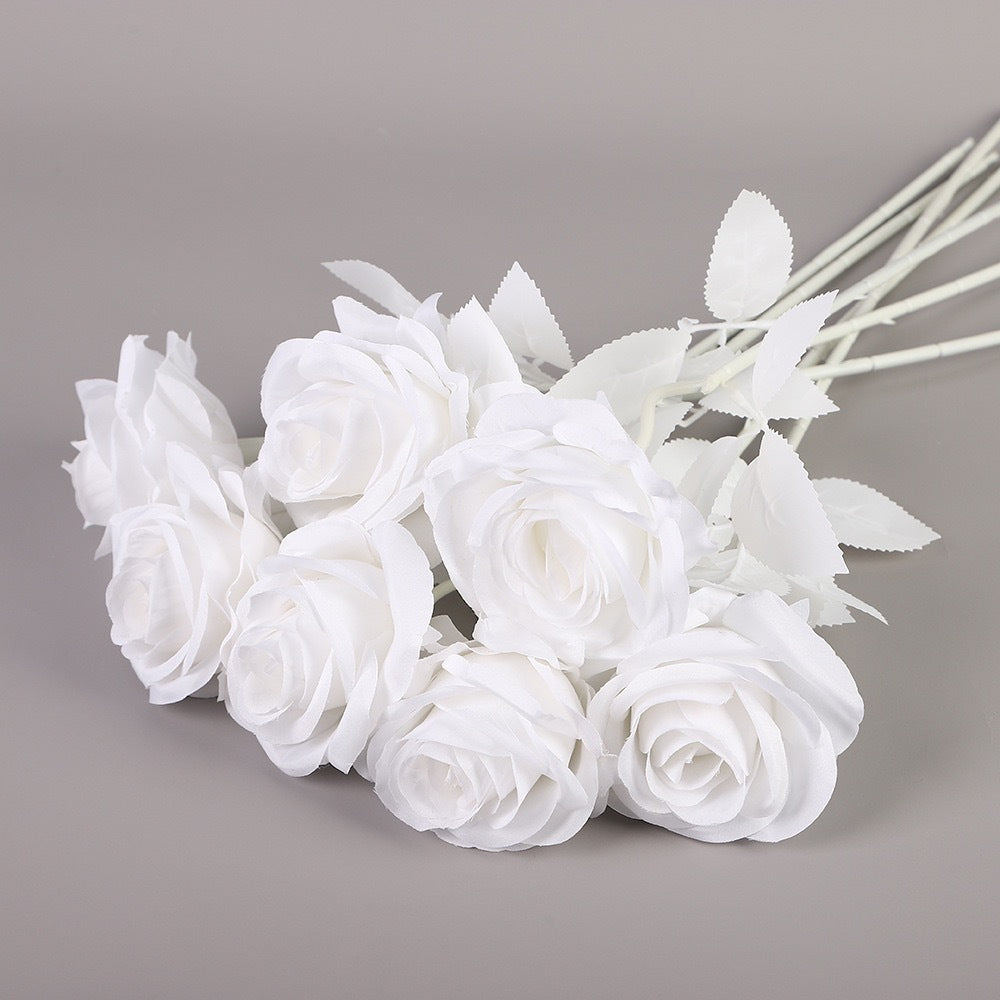 Rose Noire Artificielle Grande Tige 50cm, Fleur Gothique Ultra-Réaliste, Décoration Mariage Bohème Sombre, Maison, Fête, Qualité Premium