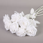 Rose Noire Artificielle Grande Tige 50cm, Fleur Gothique Ultra-Réaliste, Décoration Mariage Bohème Sombre, Maison, Fête, Qualité Premium
