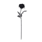 Rose Noire Artificielle Grande Tige 50cm, Fleur Gothique Ultra-Réaliste, Décoration Mariage Bohème Sombre, Maison, Fête, Qualité Premium