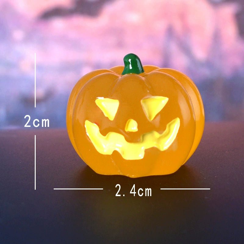 Figurines Halloween Phosphorescentes, Fantômes & Citrouilles en Résine, Décoration Poétique pour Micro-Paysage, Jardin de Fées, Bricolage DIY