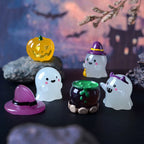 Figurines Halloween Phosphorescentes, Fantômes & Citrouilles en Résine, Décoration Poétique pour Micro-Paysage, Jardin de Fées, Bricolage DIY
