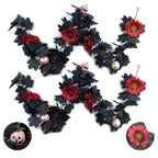 Décoration d'Halloween en Vigne Artificielle, 200 cm, Feuilles d'Erable et Citrouilles, Parfait pour Mariages, Intérieur et Extérieur, Événements Festifs