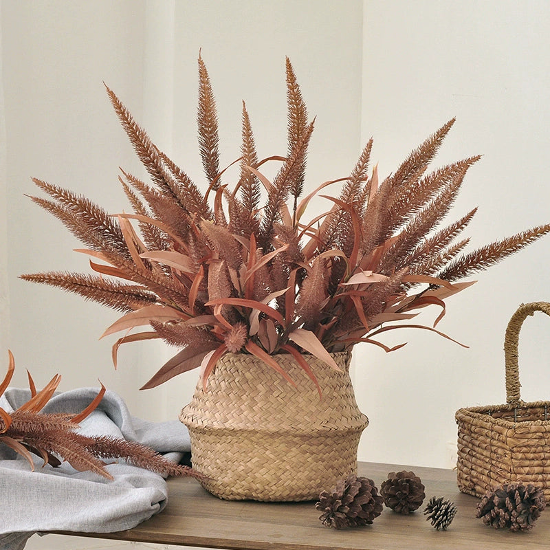 Herbe Queue-de-Renard Artificielle 70 cm, Graminée Décorative Aspect Naturel, Tons d'Automne, pour Bouquet Champêtre, Vase, Déco Bohème, Mariage