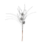 Bouquet de Noël 10 branches avec cônes de pin, décorations scintillantes or et argent, 50 cm, parfait pour mariage, décoration intérieure, Noël, événements