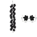Vigne de Feuilles d'Érable Noires 100-200 cm, Décorations Murales en Faux, Idéal pour Mariages, Décor de Maison, Terrasses, et Fêtes