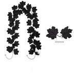 Vigne de Feuilles d'Érable Noires 100-200 cm, Décorations Murales en Faux, Idéal pour Mariages, Décor de Maison, Terrasses, et Fêtes