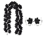 Vigne de Feuilles d'Érable Noires 100-200 cm, Décorations Murales en Faux, Idéal pour Mariages, Décor de Maison, Terrasses, et Fêtes