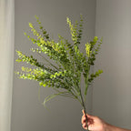 Branche d'Eucalyptus Artificielle 64 cm, Toucher Réel, Rose Gris Poudré, Décoration Maison, Mariage, Bouquet, Style Campagne Chic