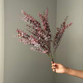 Branche d'Eucalyptus Artificielle 64 cm, Toucher Réel, Rose Gris Poudré, Décoration Maison, Mariage, Bouquet, Style Campagne Chic