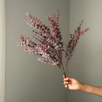 Branche d'Eucalyptus Artificielle 64 cm, Toucher Réel, Rose Gris Poudré, Décoration Maison, Mariage, Bouquet, Style Campagne Chic