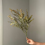 Branche d'Eucalyptus Artificielle 64 cm, Toucher Réel, Rose Gris Poudré, Décoration Maison, Mariage, Bouquet, Style Campagne Chic
