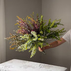 Branche d'Eucalyptus Artificielle 64 cm, Toucher Réel, Rose Gris Poudré, Décoration Maison, Mariage, Bouquet, Style Campagne Chic