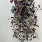 Plante Artificielle Retombante 75 cm, Guirlande Feuillage Misère Violette, Fausse Plante Suspendue Réaliste, Déco Murale Bohème, Intérieur, Mariage