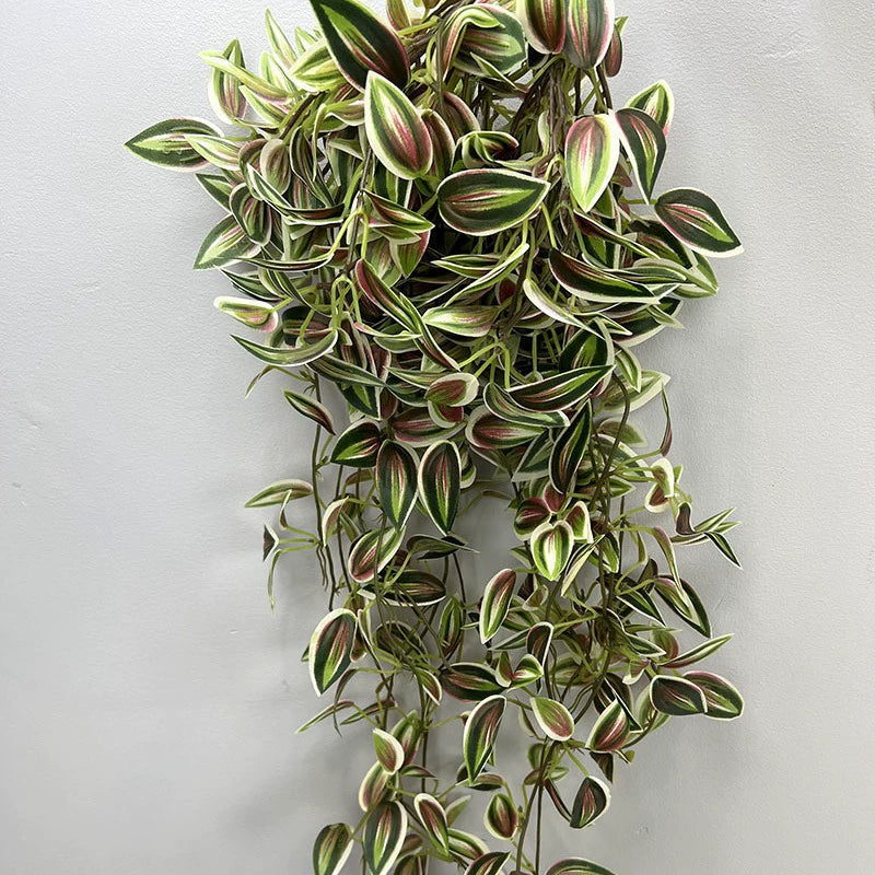 Plante Artificielle Retombante 75 cm, Guirlande Feuillage Misère Violette, Fausse Plante Suspendue Réaliste, Déco Murale Bohème, Intérieur, Mariage