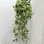 Plante Artificielle Retombante 75 cm, Guirlande Feuillage Misère Violette, Fausse Plante Suspendue Réaliste, Déco Murale Bohème, Intérieur, Mariage