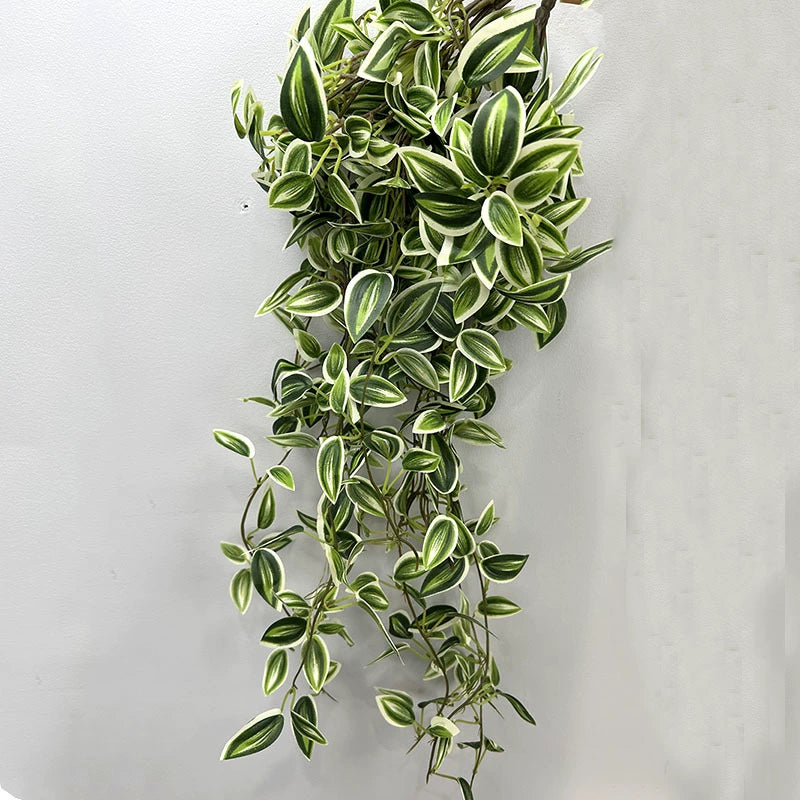 Plante Artificielle Retombante 75 cm, Guirlande Feuillage Misère Violette, Fausse Plante Suspendue Réaliste, Déco Murale Bohème, Intérieur, Mariage