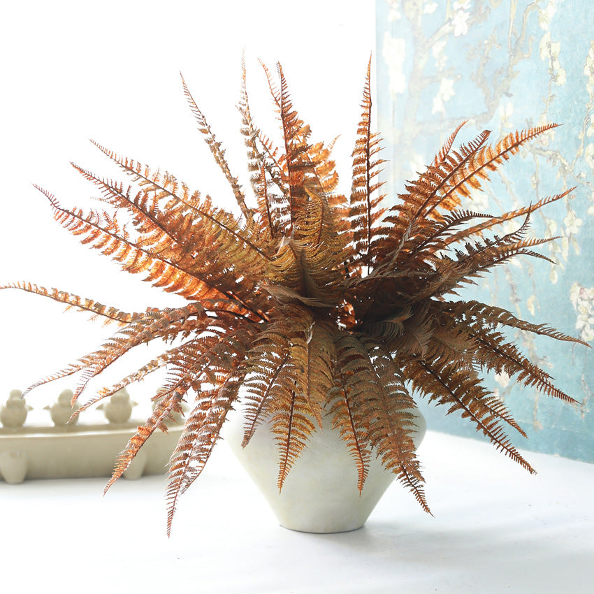 Plantes artificielles feuilles de fougère automnale, 42-50 cm, décor mural élégant, idéal pour mariage, décoration intérieure et extérieur