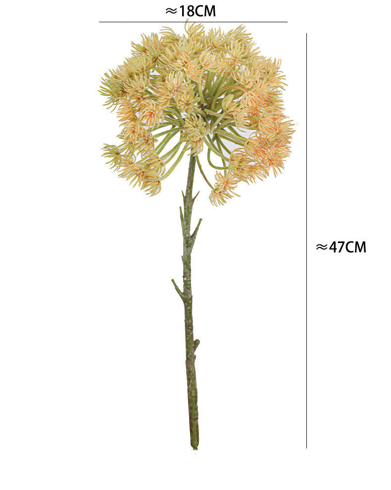 Grande Fleur de Pissenlit Artificielle 47 cm, Allium Duveteux Effet Réaliste, Tige pour Vase, Décoration Maison, Mariage Champêtre