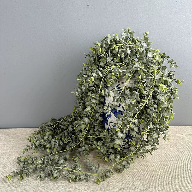 Plante Suspendue en Eucalyptus Artificiel 83 cm, Effet Réaliste, Décoration Maison, Mariage, Terrasse, Événements
