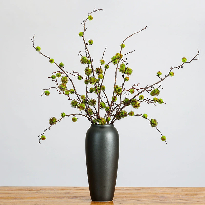 Branche de Ricin Artificielle 100cm, Grande Tige Décorative Aspect Naturel, Fausse Plante Champêtre pour Vase, Décor Maison, Mariage Bohème