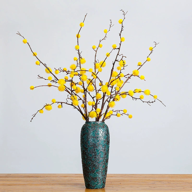 Branche de Ricin Artificielle 100cm, Grande Tige Décorative Aspect Naturel, Fausse Plante Champêtre pour Vase, Décor Maison, Mariage Bohème