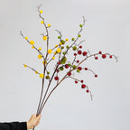 Branche de Ricin Artificielle 100cm, Grande Tige Décorative Aspect Naturel, Fausse Plante Champêtre pour Vase, Décor Maison, Mariage Bohème