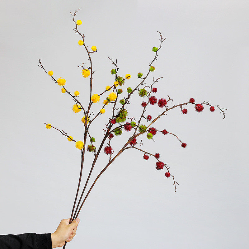 Branche de Ricin Artificielle 100cm, Grande Tige Décorative Aspect Naturel, Fausse Plante Champêtre pour Vase, Décor Maison, Mariage Bohème