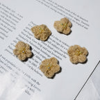Lot de 5 Petites Fleurs en Laine Tricotées, 3 cm, Style Marguerite Fait Main, Déco Bohème Champêtre pour Mariage, DIY, Scrapbooking, Accessoires