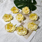 Tête de Camélia Artificielle 6 cm, Fleur Ultra-Réaliste au Charme Français, pour DIY Mariage, Déco Maison, Accessoire Cheveux, Bricolage