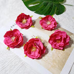 Tête de Camélia Artificielle 6 cm, Fleur Ultra-Réaliste au Charme Français, pour DIY Mariage, Déco Maison, Accessoire Cheveux, Bricolage