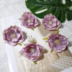 Tête de Camélia Artificielle 6 cm, Fleur Ultra-Réaliste au Charme Français, pour DIY Mariage, Déco Maison, Accessoire Cheveux, Bricolage