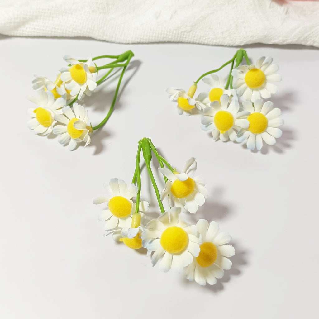 Lot de 20 Petites Pâquerettes Artificielles, 7cm, pour DIY Mariage, Couronne Florale, Décoration Rétro, Ambiance Champêtre