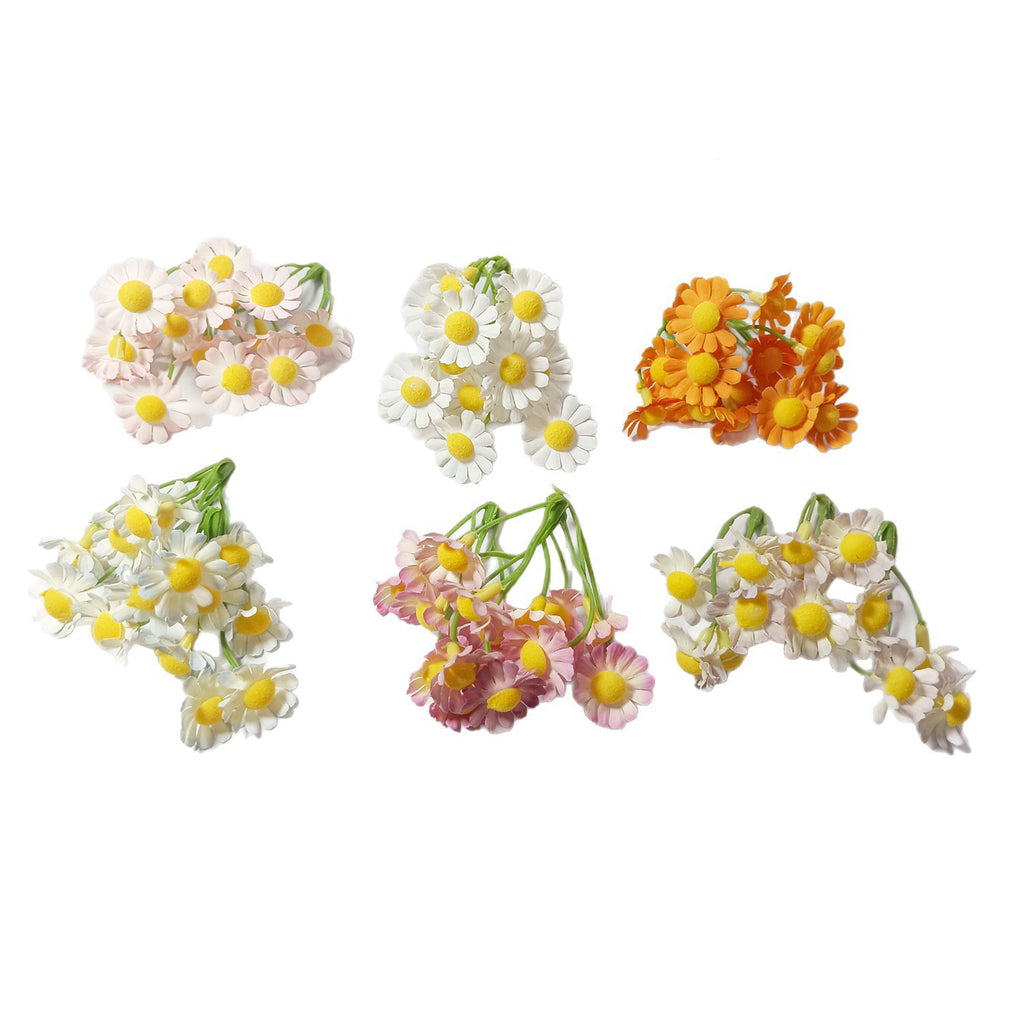 Lot de 20 Petites Pâquerettes Artificielles, 7cm, pour DIY Mariage, Couronne Florale, Décoration Rétro, Ambiance Champêtre