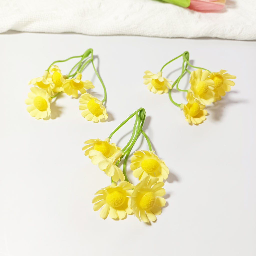 Lot de 20 Petites Pâquerettes Artificielles, 7cm, pour DIY Mariage, Couronne Florale, Décoration Rétro, Ambiance Champêtre