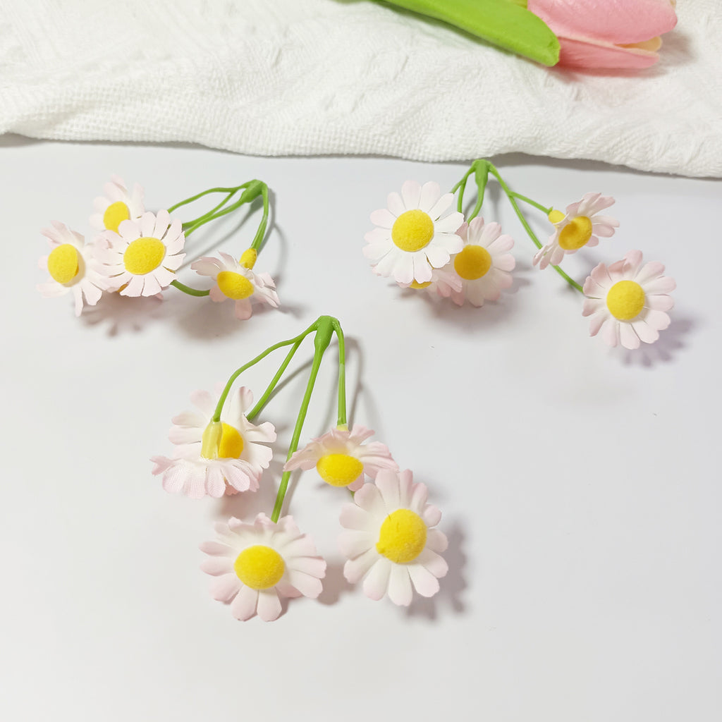 Lot de 20 Petites Pâquerettes Artificielles, 7cm, pour DIY Mariage, Couronne Florale, Décoration Rétro, Ambiance Champêtre