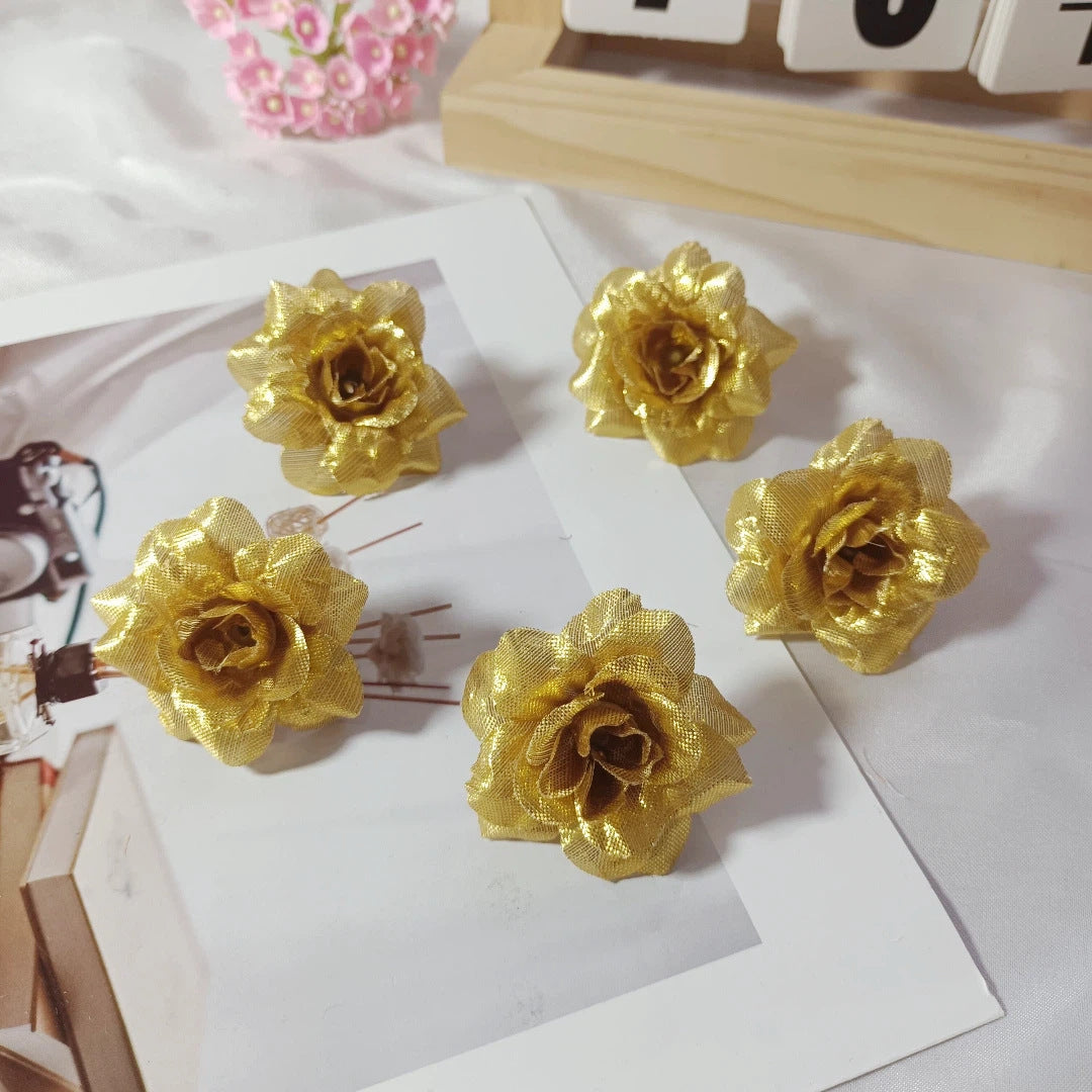 Fleurs de Rose Artificielles, Lot de 10 Têtes de Rose 4,5cm, Qualité Réaliste, pour Mariage, DIY, Décoration Bohème et Champêtre