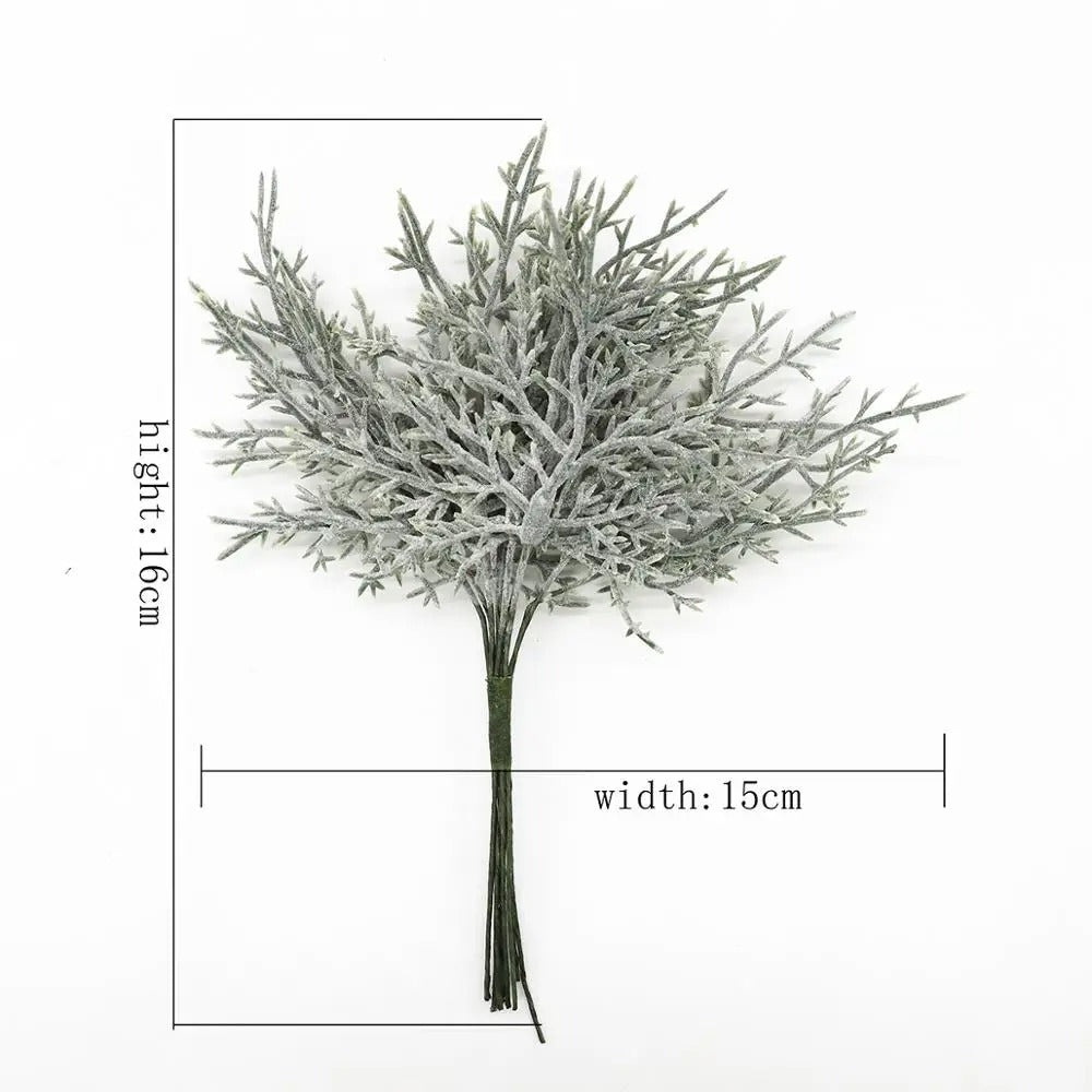 Branche Feuille Artificielle Givrée 15 cm, Tige Succulente Poudrée, Déco Mariage Champêtre, DIY, Loisirs Créatifs, Ambiance Vintage