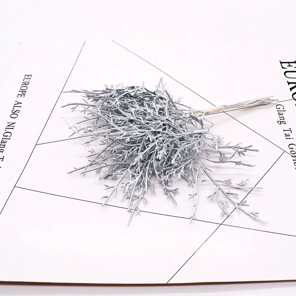 Branche Feuille Artificielle Givrée 15 cm, Tige Succulente Poudrée, Déco Mariage Champêtre, DIY, Loisirs Créatifs, Ambiance Vintage