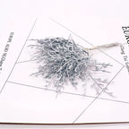 Branche Feuille Artificielle Givrée 15 cm, Tige Succulente Poudrée, Déco Mariage Champêtre, DIY, Loisirs Créatifs, Ambiance Vintage