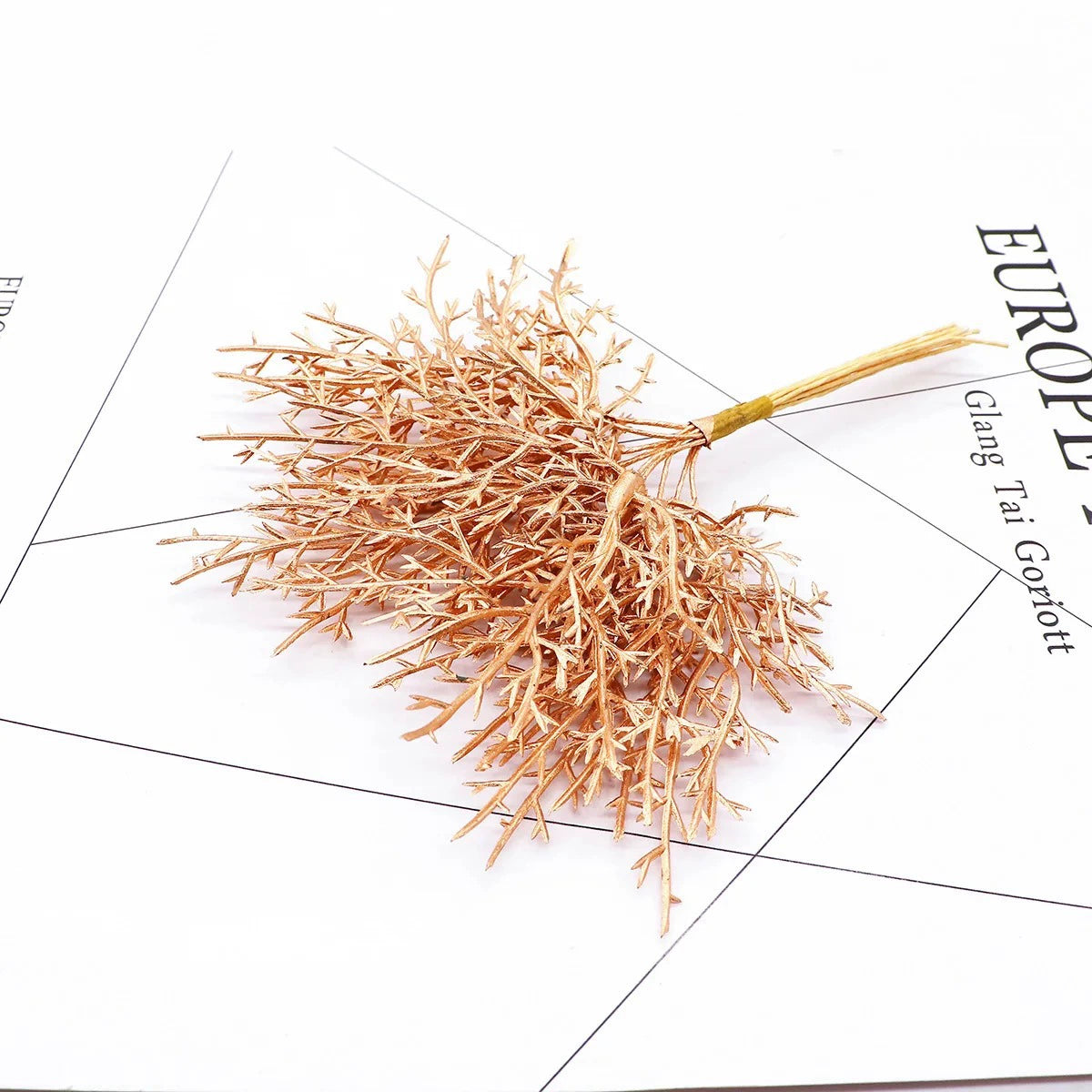 Branche Feuille Artificielle Givrée 15 cm, Tige Succulente Poudrée, Déco Mariage Champêtre, DIY, Loisirs Créatifs, Ambiance Vintage