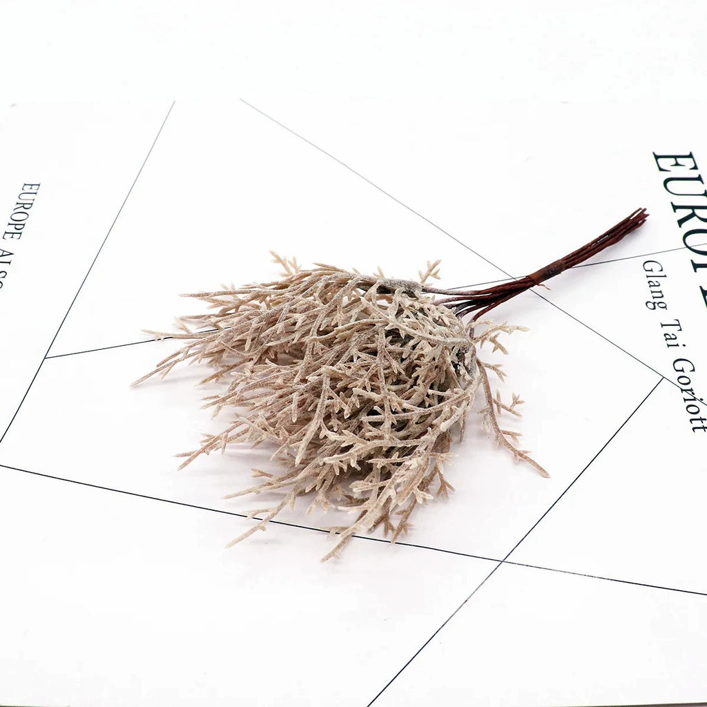 Branche Feuille Artificielle Givrée 15 cm, Tige Succulente Poudrée, Déco Mariage Champêtre, DIY, Loisirs Créatifs, Ambiance Vintage