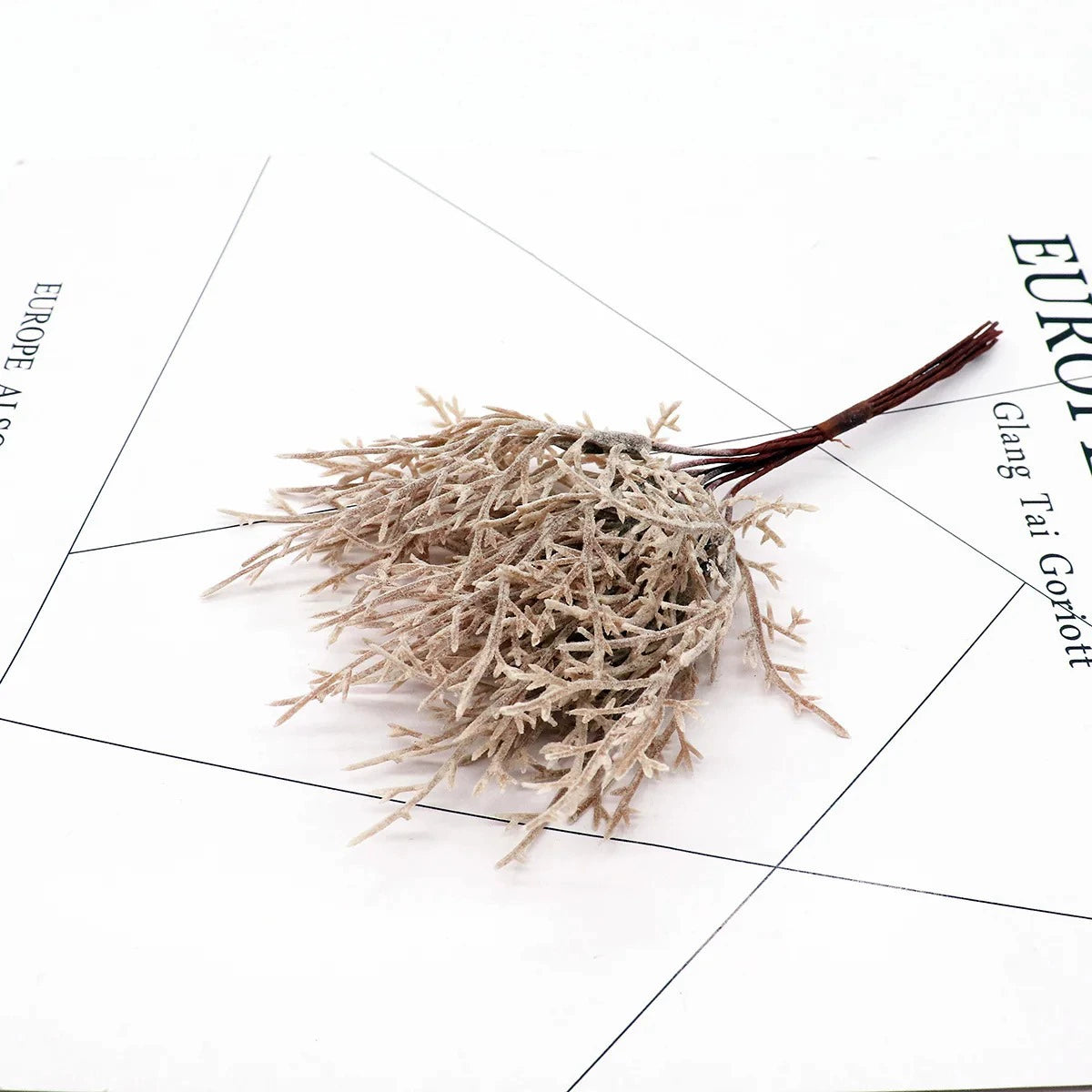 Branche Feuille Artificielle Givrée 15 cm, Tige Succulente Poudrée, Déco Mariage Champêtre, DIY, Loisirs Créatifs, Ambiance Vintage