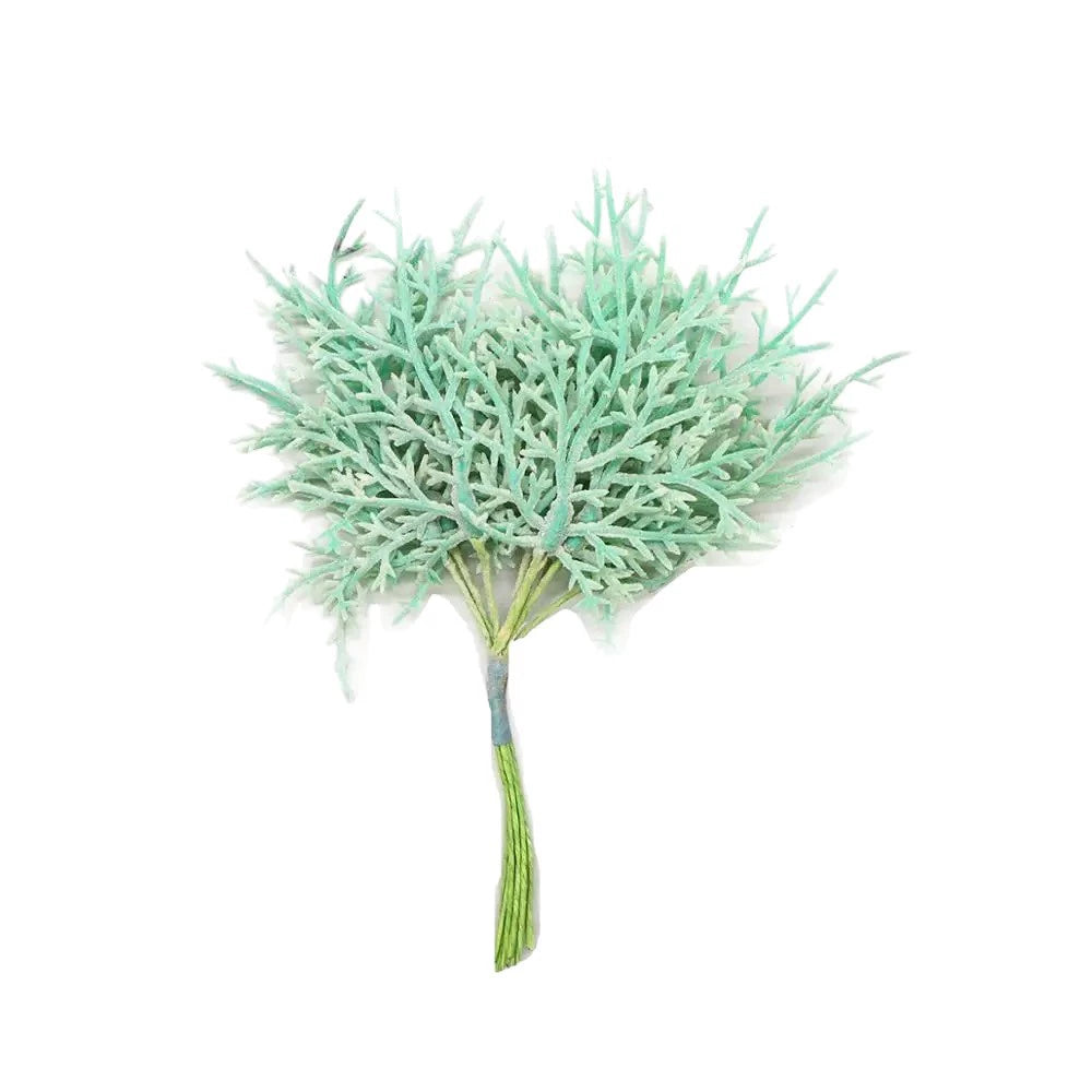 Branche Feuille Artificielle Givrée 15 cm, Tige Succulente Poudrée, Déco Mariage Champêtre, DIY, Loisirs Créatifs, Ambiance Vintage